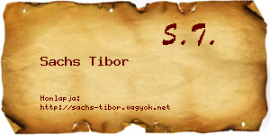 Sachs Tibor névjegykártya