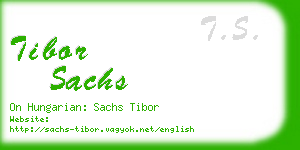 tibor sachs business card
